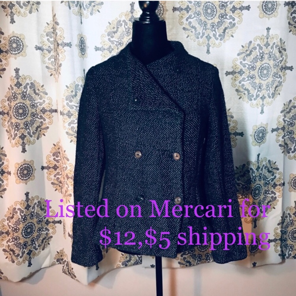 LOFT Navy Wrap Front Blazer